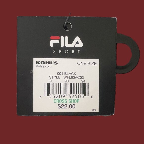 FILA Black Vented Ball Cap NWT - Picture 4 of 10